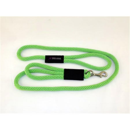 Soft Lines 2 Handled Sidewalk Safety Dog Snap Leash 0.62 In. Diameter By 10 Ft. - Lime Green PSS11010LIMEGREEN